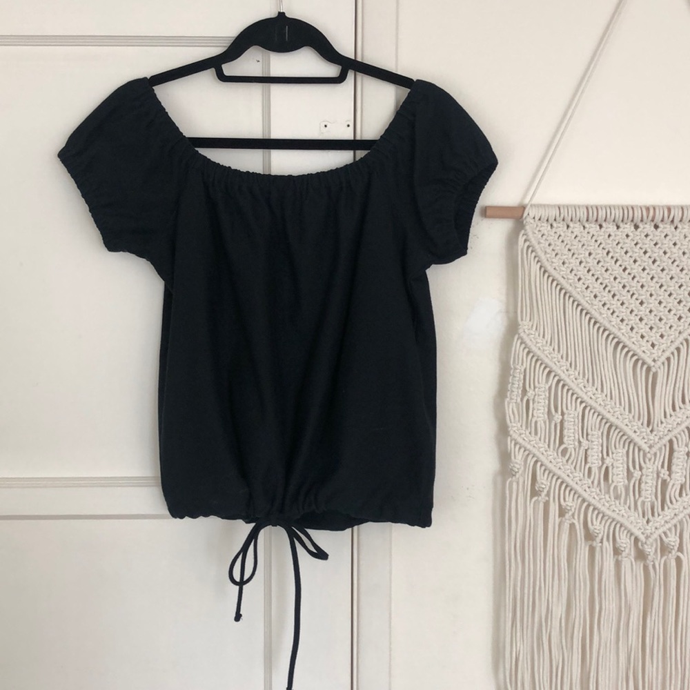 Madewell Black Off The Shoulder Top